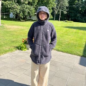 LL Bean long, hooded fleece